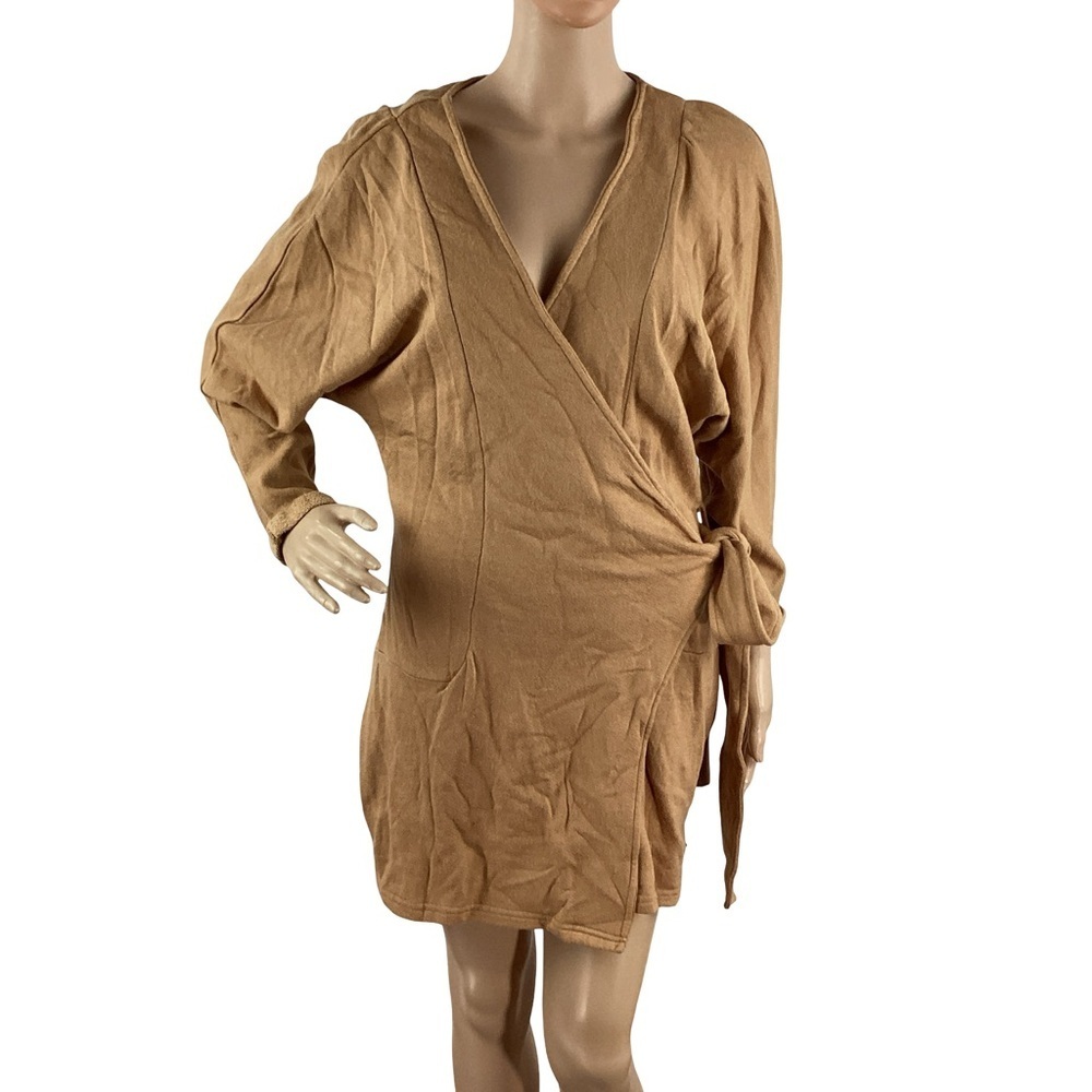 n: philanthropy Bresson Wrap Dress Tan French Terry Lounge Size M